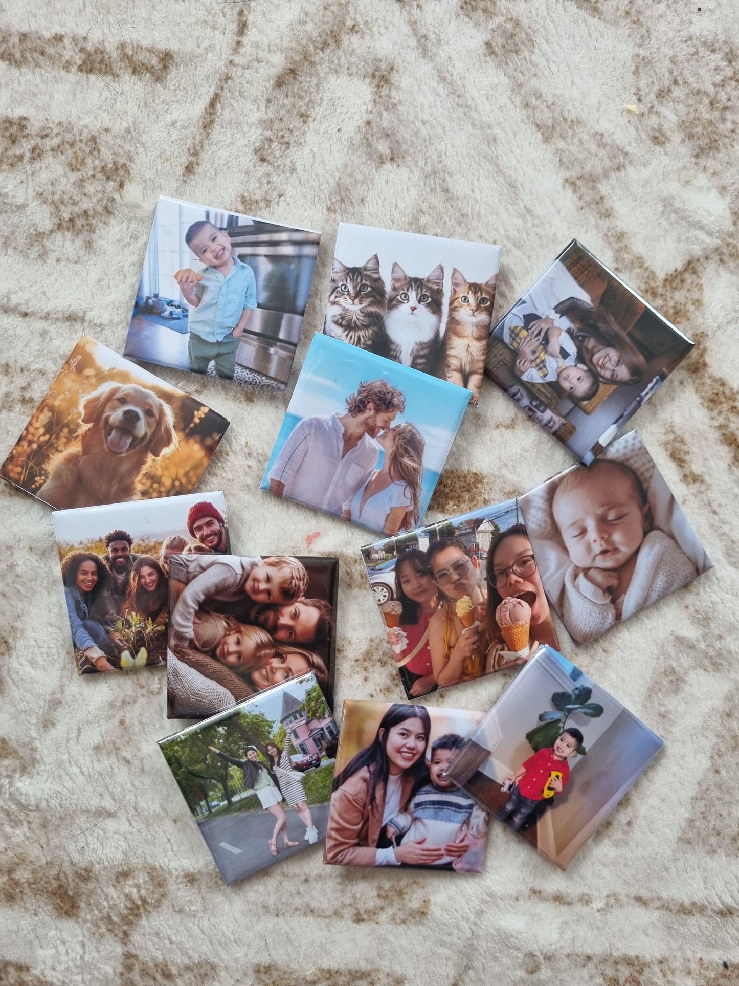 Set of 9 | Custom Photo Magnets 2"x2" square | Fridge Magnets | Personalized Magnets | Fun Magnets | Professional Photographs | Instagram Photos | Memories
