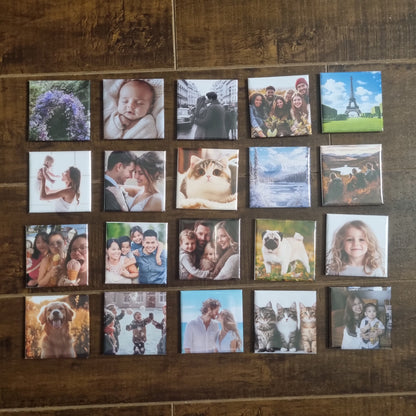 SET OF 25 | Custom Photo Magnets 2"x2" square | Fridge Magnets | Personalized Magnets | Fun Magnets | Professional Photographs | Instagram Photos | Memories