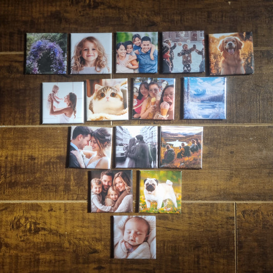 Set of 15 | Custom Photo Magnets 2"x2" square | Fridge Magnets | Personalized Magnets | Fun Magnets | Professional Photographs | Instagram Photos | Memories